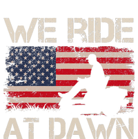 Father's Day We Ride At Dawn Lawnmower USA Flag Mowing T-Shirt