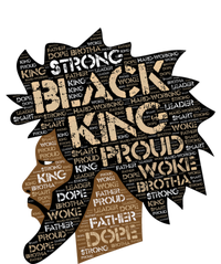 Black King / / Father Words In Hair Locs Afro Funny Gift T-Shirt