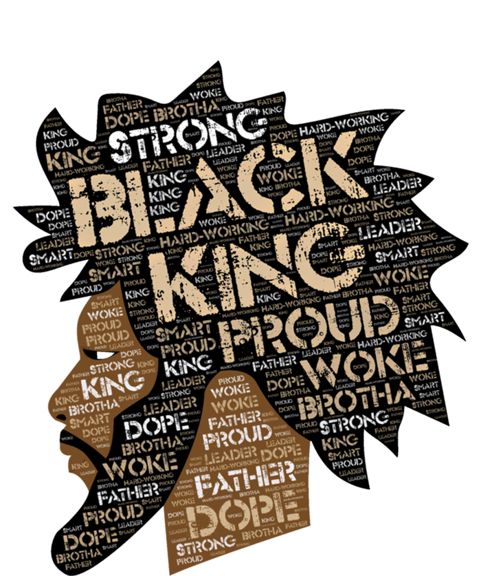 Black King / / Father Words In Hair Locs Afro Funny Gift T-Shirt