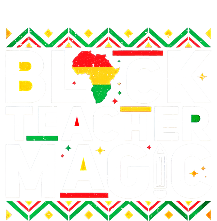 Black Teacher Magic Tee Teacher Black History Month Cute Gift Full-Length Apron With Pockets