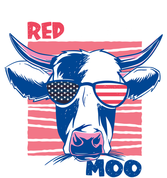 4th Of July Cow Red White And Moo Flag Patriotic Usa Gift T-Shirt