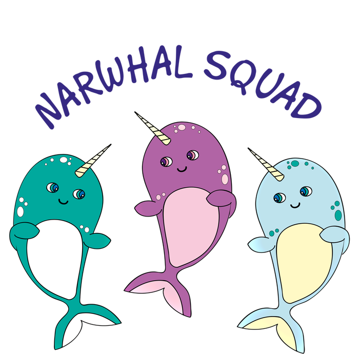 Cool Narwhal Squad Gift Great Gift Funny Birthday Gift Stripe Pom Pom Beanie