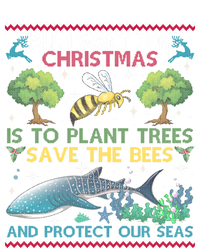 All I Want For Christmas Plant Trees Save Bees Protect Seas Gift Women's Tri-Blend 3/4-Sleeve Raglan Shirt