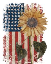 America Sunflower Flag 4th July American Patriotic Flower Gift Sustainable Knit Beanie