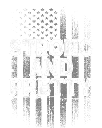 Strong And Pretty Flag Cute Gift Gym Workout Gift Stripe Pom Pom Beanie