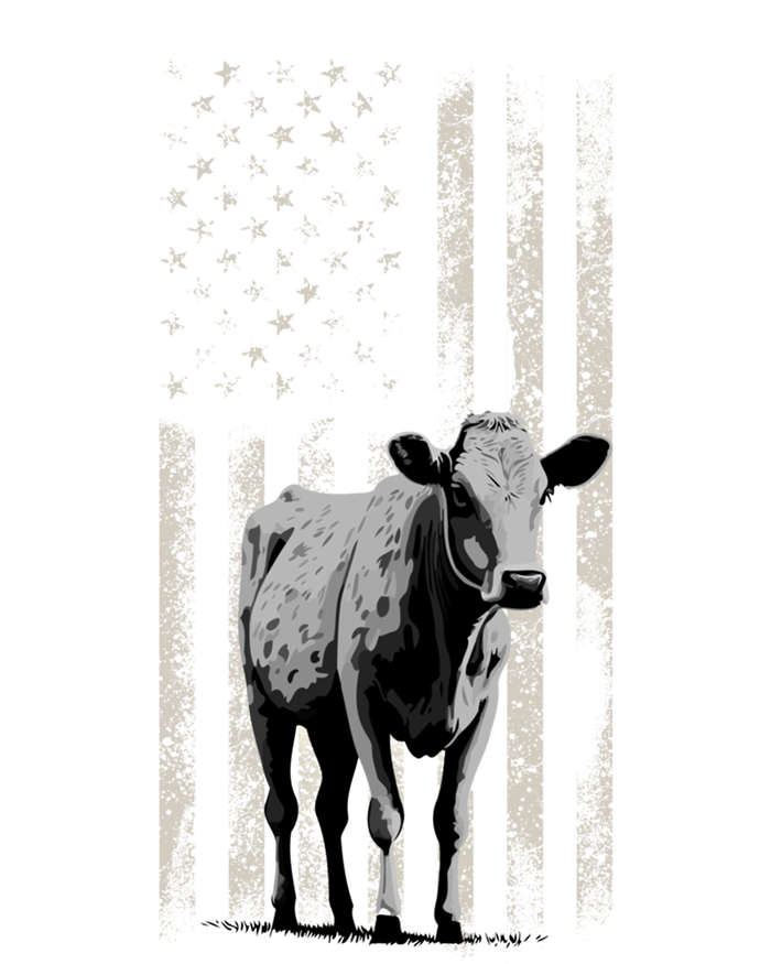 Distressed Americanmeaningful Giftflag Cow Vintage Patriotic Farmer Funny Gift T-Shirt