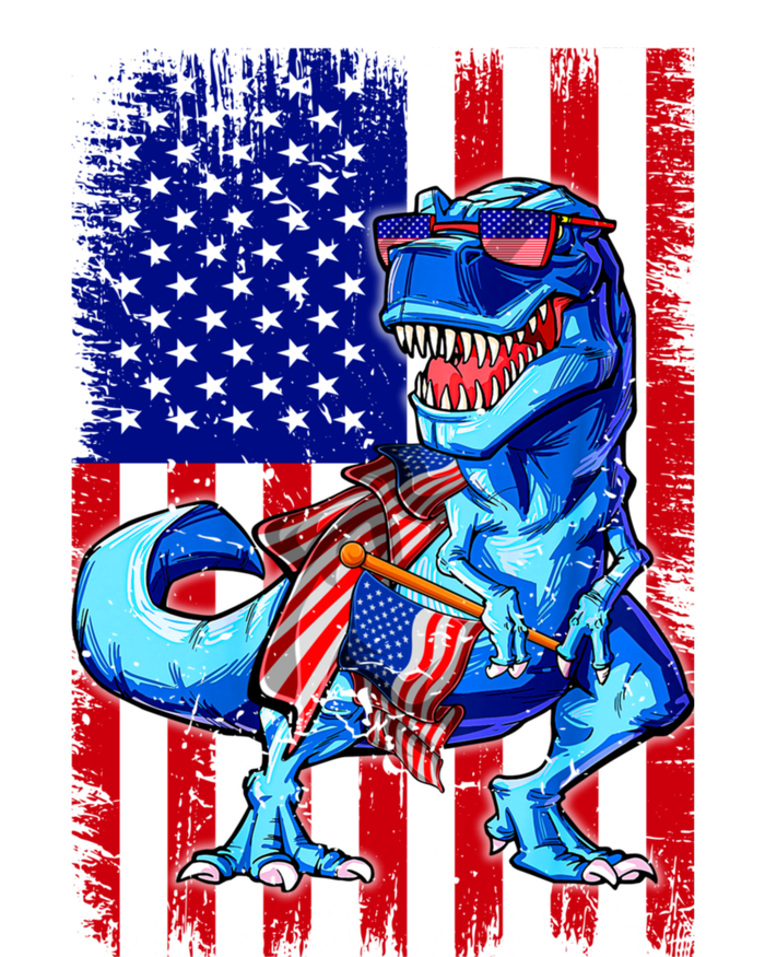 T Rex 4th Of July Dino Men American USA Flag T-Shirt