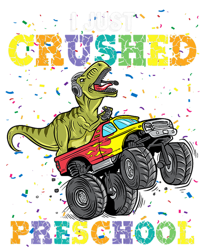 I Just Crushed PreSchool Dinosaur TRex Gaming Monster Truck Tall Long Sleeve T-Shirt