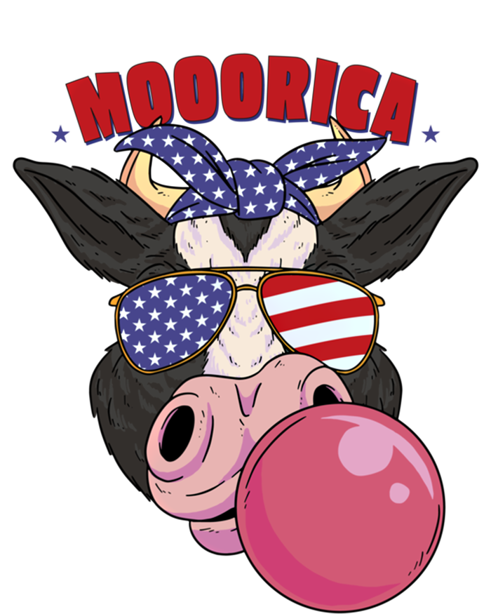 American Flag Cow Chewing Gum Usa Flag Stars Stripes Funny Gift T-Shirt