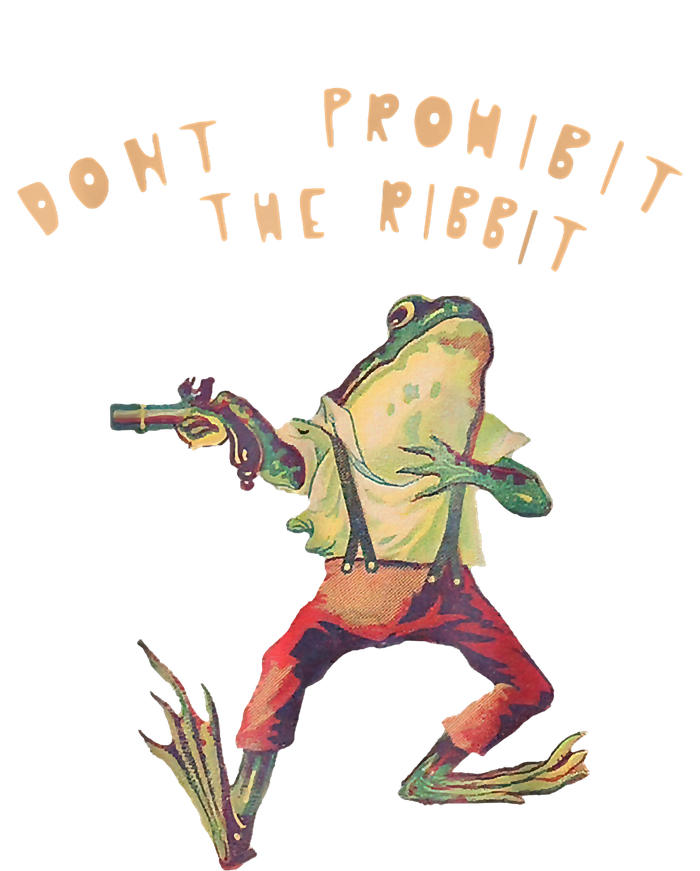 Don't Prohibit The Ribbit Frog Groovy T-Shirt