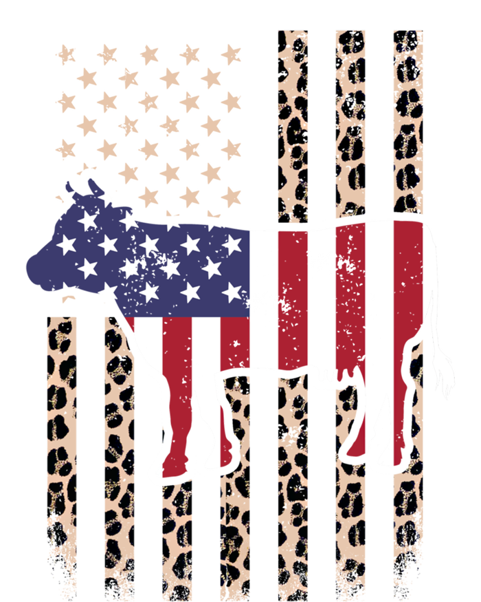 Cow American Flag Usa Leopard Print Cattle Cow 4th Of July Meaningful Gift Tie-Dye T-Shirt