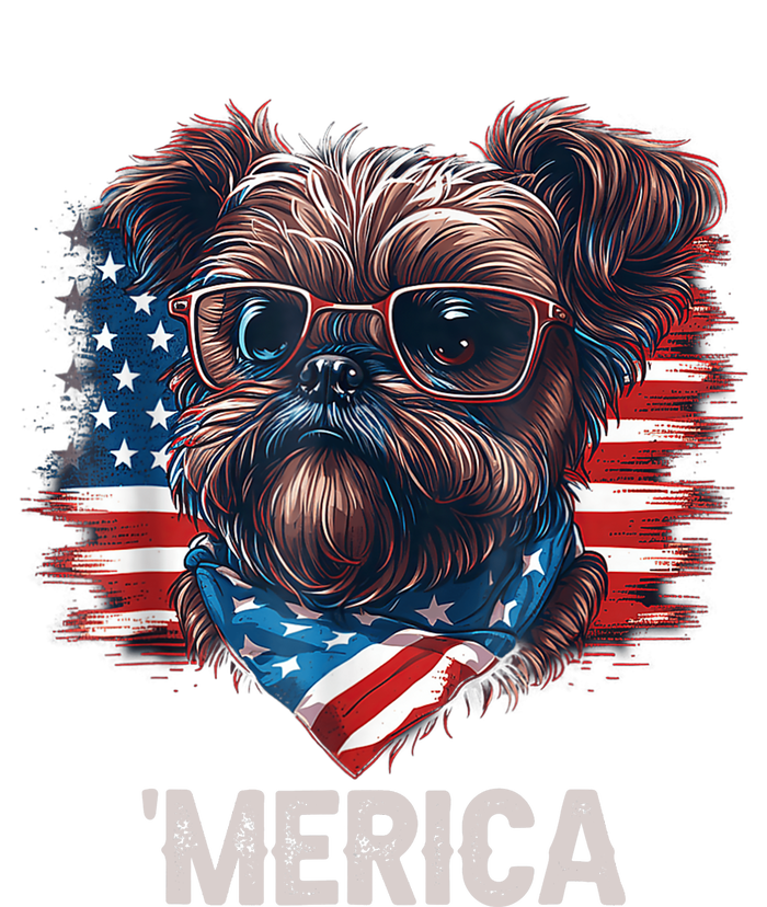 4th Of July Patriotic Brussels Griffon Dog Merica T-Shirt