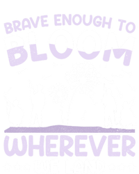 Brave Enough To Bloom Purple Up Military Month Great Gift Tall Long Sleeve T-Shirt