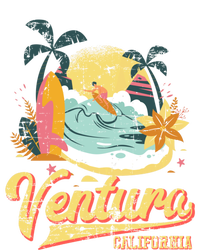 Retro Beach Surf Wave Ventura California Ladies Long Sleeve Shirt