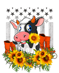 Cute Cow Cute Gift Sunflower American Flag Cow Farmer Gift Kids Long Sleeve Shirt