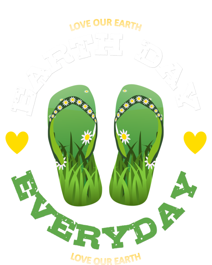 Earth Day Everyday Love Our Earth Green Flip Flop Gift V-Neck T-Shirt