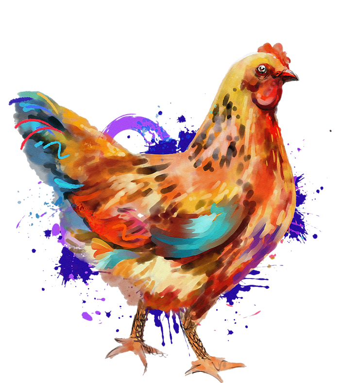 Chicken Art Colorful Funny Fowl Lovers Tank Top