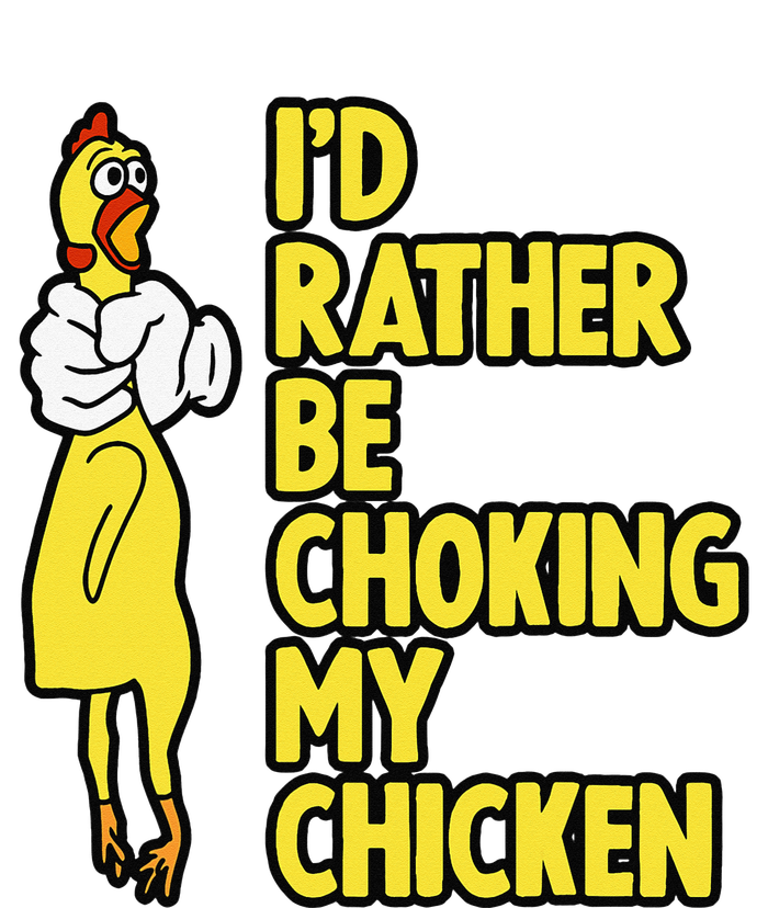 I'd Rather Be Choking My Chicken Screaming Rubber Chicken Women's Flannel Pajama Set