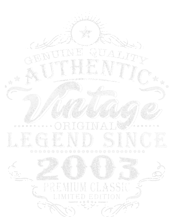 20th Birthday Vintage Legend Since 2003 Ladies Long Sleeve Shirt