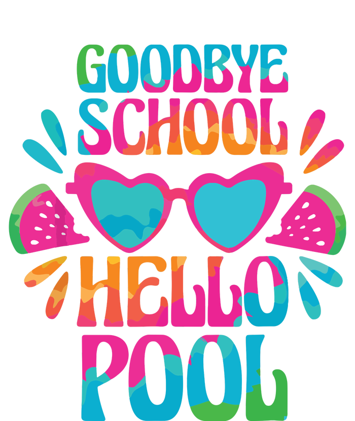 Goodbye School Hello Pool Watermelon Last Day Of School T-Shirt