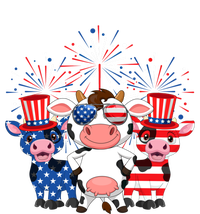 Funny Red White Blue Cow American Flag Farmer 4th Of July Gift Baby Bodysuit