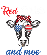 Funny Red White And Moo 4th Of July Usa Patriotic Cow Gift T-Shirt