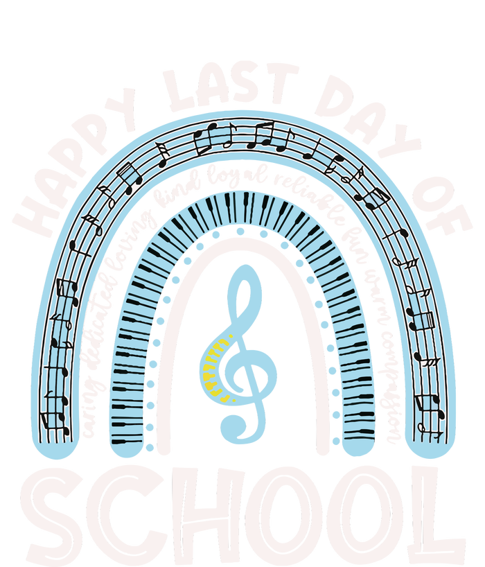 Happy Last Day Of School Music Teacher Student Rainbow T-Shirt