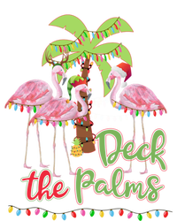 Deck The Palms Flamingo Christmas Gift Vacation Family Gift Valucap Bio-Washed Visor