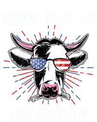 Funny Amoorican 4th Of July Usa Flag Patriotic Cow Farmer Gift T-Shirt