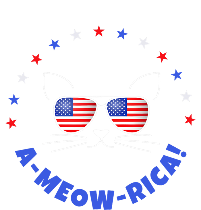 Funny Memorial Day July 4th Cat Ameowrica Day Gift Sustainable Beanie