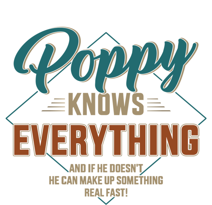 Funny Poppy Knows Everything For Grandpa And Father's Day Cool Gift Mousepad