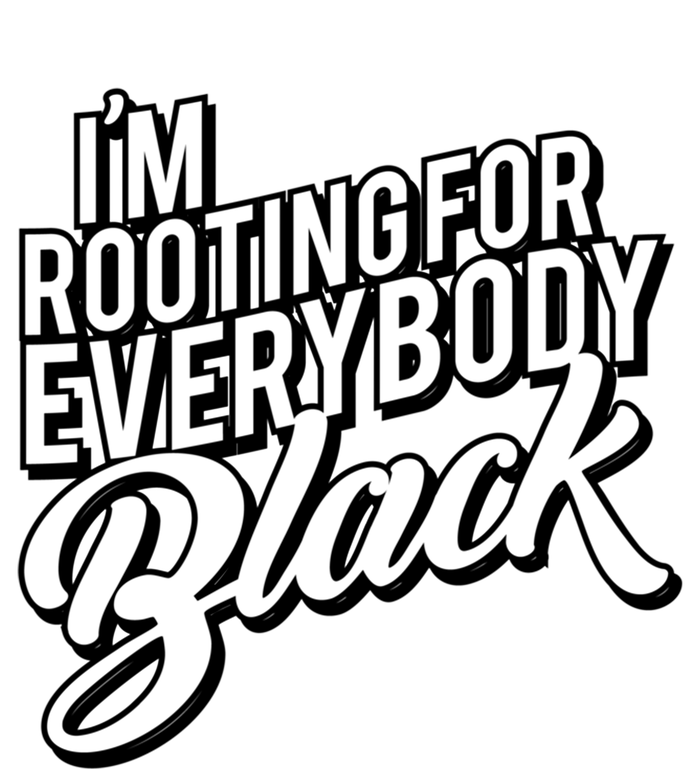 I'm Rooting For Everybody Black Funny Gift Striped Beanie with Solid Band