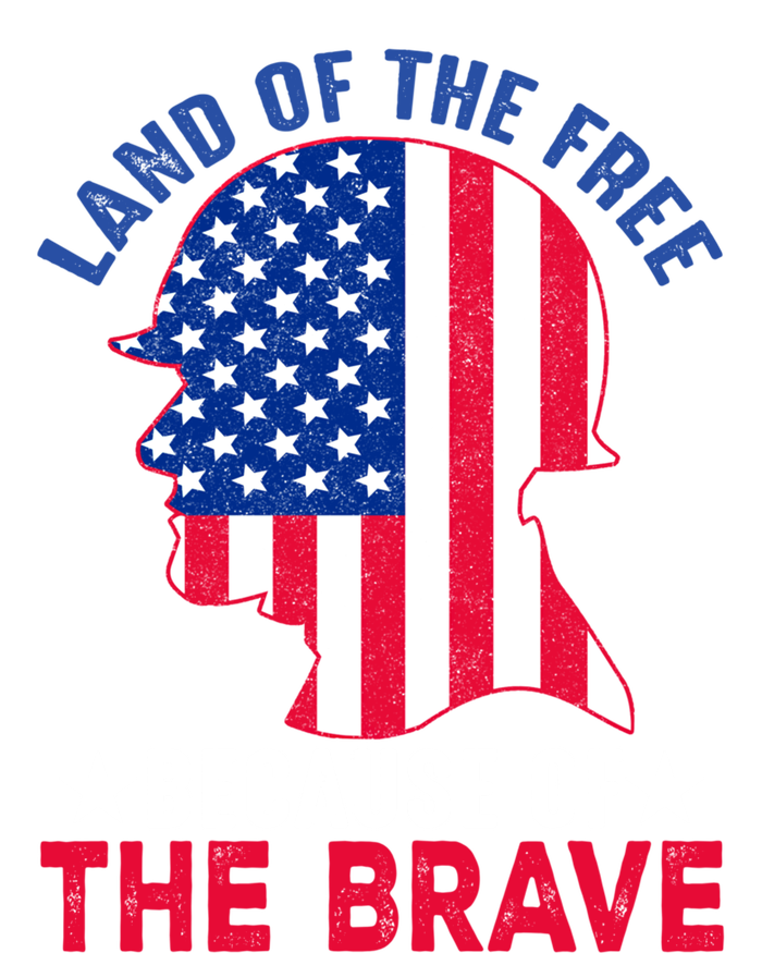 Land Of The Free Because Of The Brave Patriotic Gift Cool Gift T-Shirt