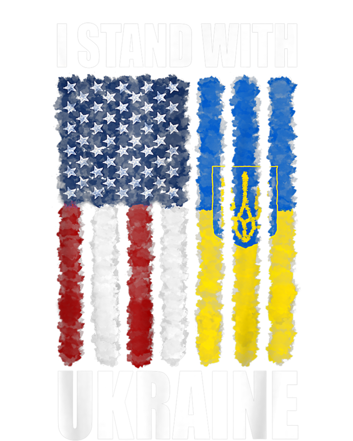 I Stand With Ukraine American Ukrainian Flag Cute Gift T-Shirt