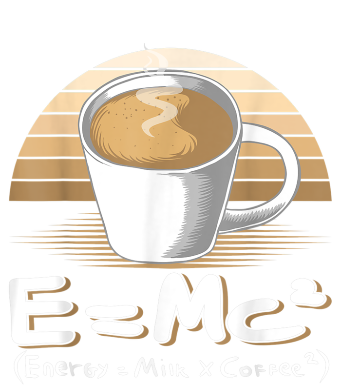 Funny Science, E=MC2 Coffee Energy Milk Coffee Formula Ladies PosiCharge Competitor Racerback Tank