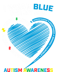 I Wear Blue For My Son Autism Awareness Proud Mom Dad Puzzle Gift T-Shirt