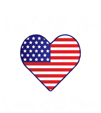 Land Of The Free Because Of The Brave American Flag Heart Gift T-Shirt