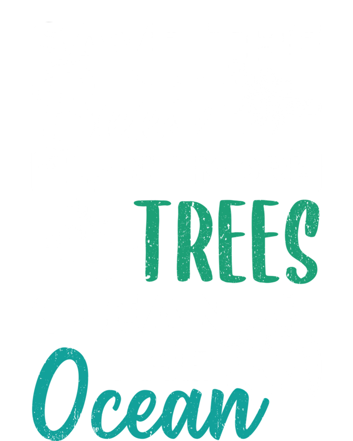 Save Bees More Trees Clean Seas Cool Gift Nature Recycle Earth Gift Striped Beanie with Solid Band