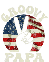 Groovy Papa 70s Aesthetic USA Flag Groovy Dad T-Shirt