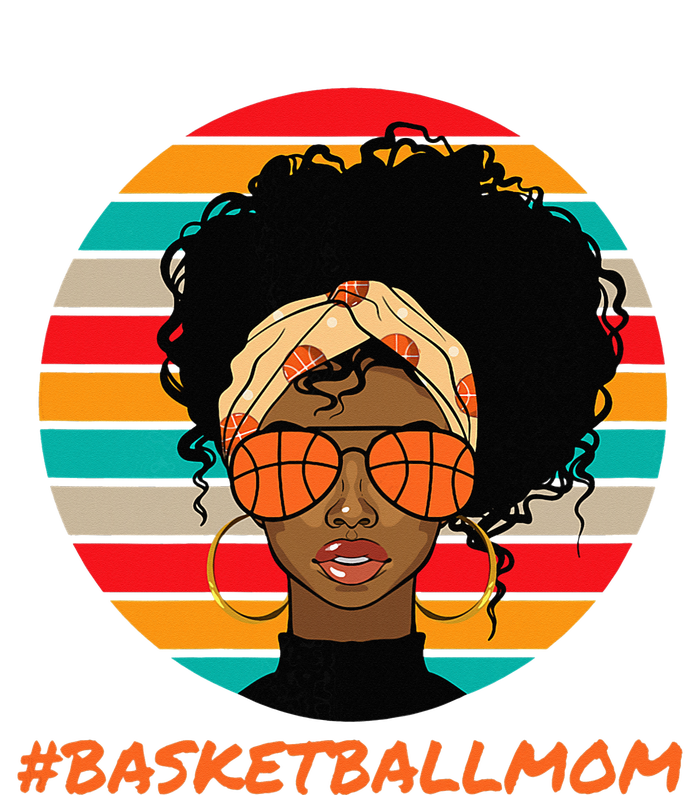 Basketball Mom Black  African American Afro T-Shirt