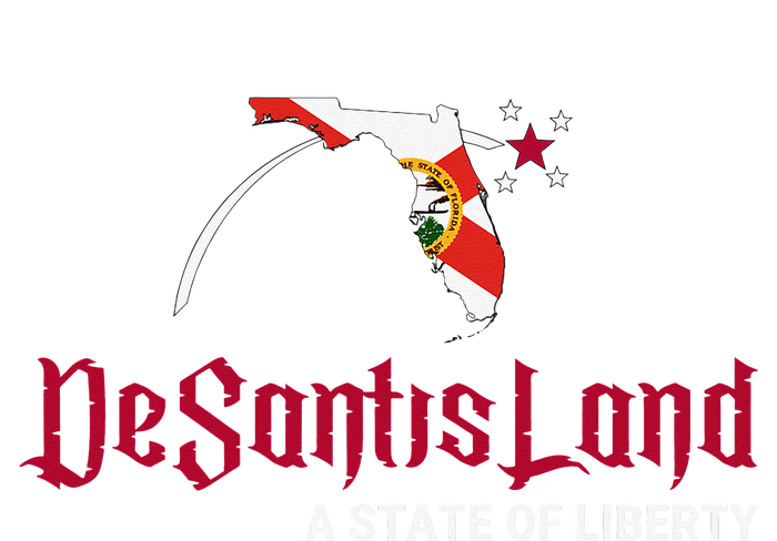 DeSantisLand State of Liberty Florida Map FL Flag patriotic Ladies Essential Tank