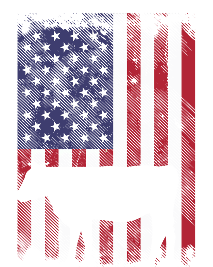 American Flag Cow Vintage Farm Animal Patriotic Farmer Gift T-Shirt