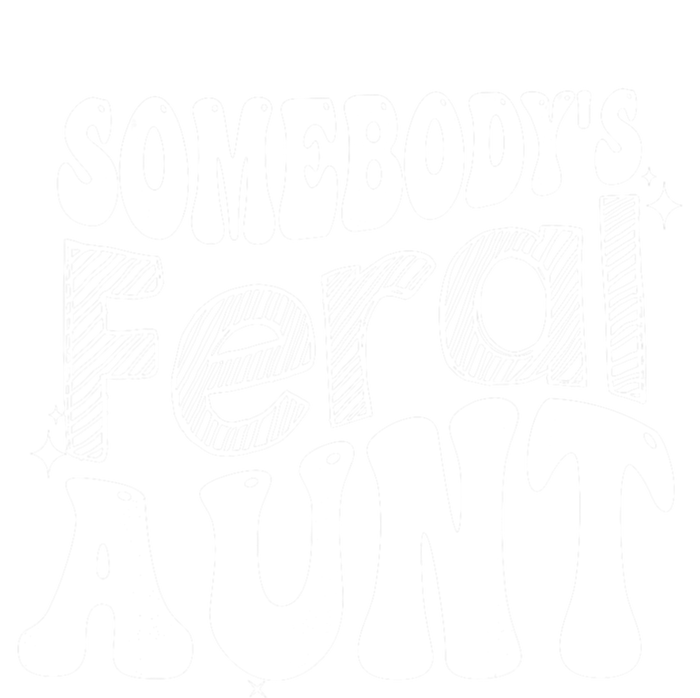 Funny Somebody's Feral Aunt Groovy For Mom Mother's Day Tote Bag