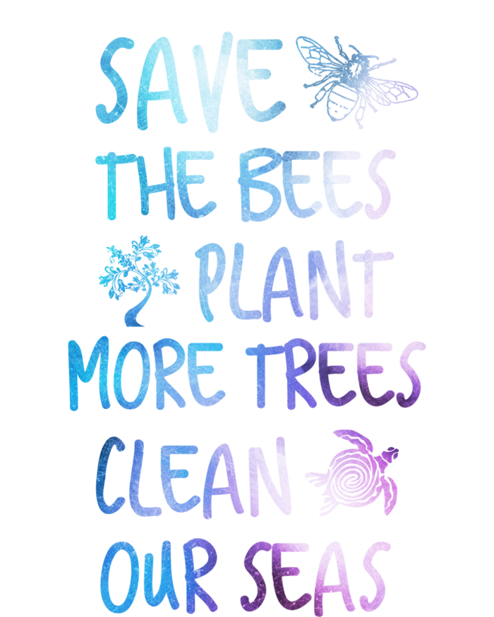 Save The Bees Plant More Trees Clean Our Seas Earth Gift Valucap Bio-Washed Visor