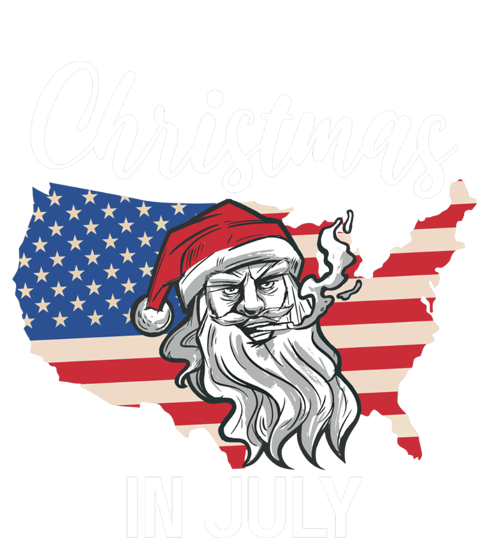 Christmas In July Santa 4th Of July American Flag Patriotici Gift Premium Hoodie