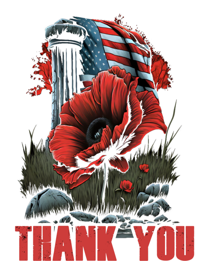 Memorial Day Red Poppy Flower Fallen Hero Veteran Usa Flag Cute Gift T-Shirt