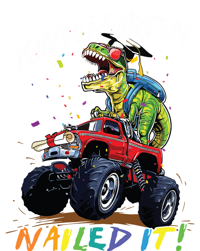 Kindergarten Nailed It Dinosaur Truck Last Day Of School Boy T-Shirt