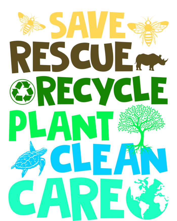 Earth Day Great Gift Save Bees Rescue Animals Recycle Plastics Gift Kids Long Sleeve Shirt