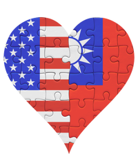 American Taiwanese Flag Heart Funny Gift T-Shirt