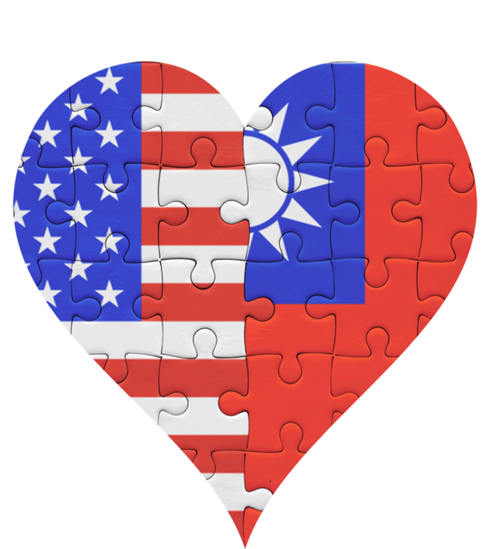 American Taiwanese Flag Heart Funny Gift T-Shirt